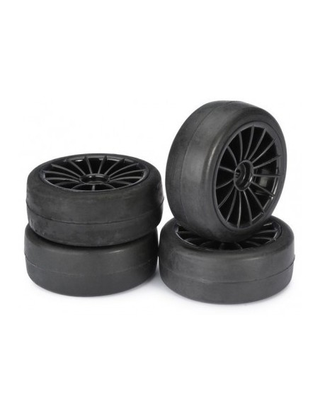 "Wheel Set Onroad ""15 Spoke / Slick"" black 1:10 (4 pcs)"