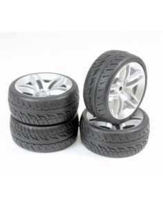 Wheel Set Onroad "10 Spoke / Profile" silver 1:10 (4)