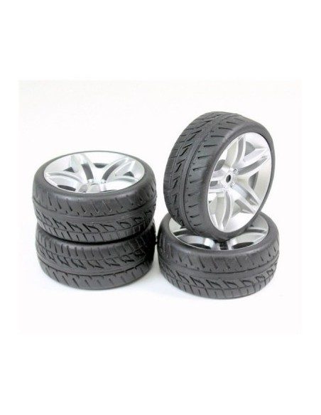Wheel Set Onroad "10 Spoke / Profile" silver 1:10 (4)