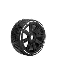 Louise RC - MFT - GT-SHIV - 1-8 Buggy Tire Set - Mounted - Super Soft - Black Spoke Wheels - Hex 17mm - L-T3284VB 2