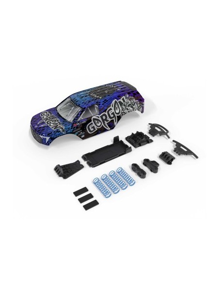 1-10 GORGON Painted Decaled Trimmed Body Set (Blue-Black)