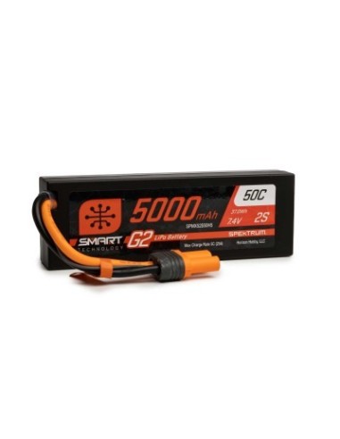 7.4V 5000mAh 2S 50C Smart G2 Hardcase LiPo Battery: IC5 - PARTE OCCIONAL