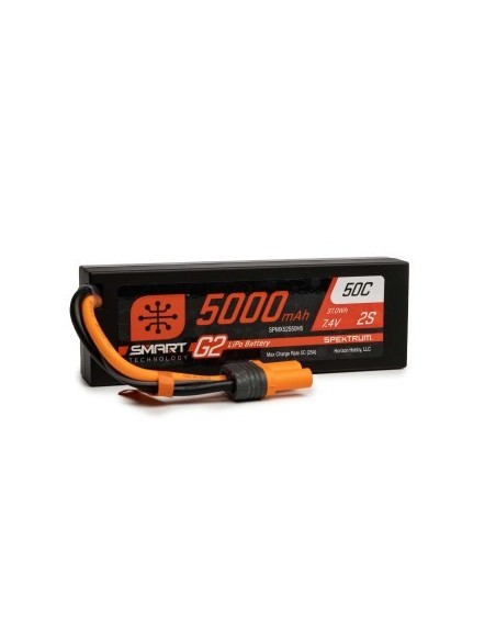 7.4V 5000mAh 2S 50C Smart G2 Hardcase LiPo Battery: IC5 - PARTE OCCIONAL