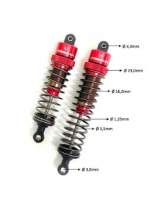 Amortiguadores estándar de aluminio 1:8 de 125 mm 2