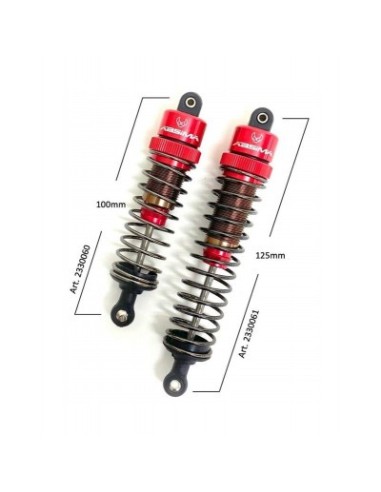 Amortiguadores estándar de aluminio 1:8 de 100 mm
