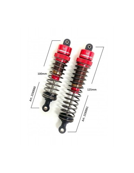 Amortiguadores estándar de aluminio 1:8 de 100 mm