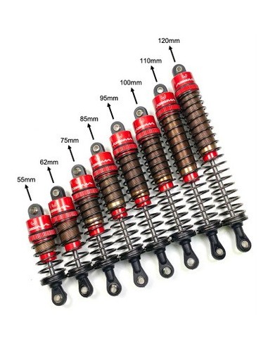 Amortiguadores estándar de aluminio 1:10 de 110 mm (2)