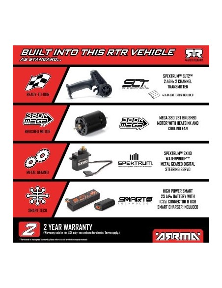1-16 MOJAVE GROM 4X4 RTA KIT Brushed Desert Truck (Battery & Charger Included) Clear-Black