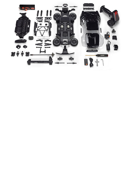 1-16 MOJAVE GROM 4X4 RTA KIT Brushed Desert Truck (Battery & Charger Included) Clear-Black