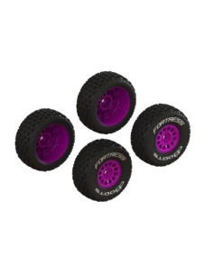 dBoots 'FORTRESS' Glued Tire Set Purple (2 Pairs)