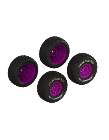 dBoots 'FORTRESS' Glued Tire Set Purple (2 Pairs)