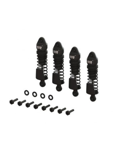 uego de amortiguadores de aluminio de 58 mm de longitud, aceite de 1000 cSt (4), color negro: GROM