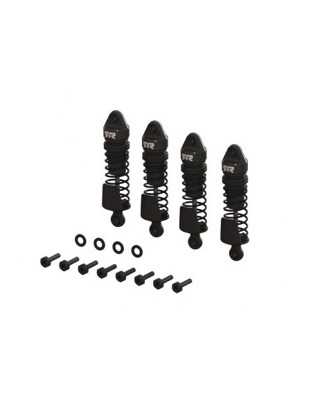 uego de amortiguadores de aluminio de 58 mm de longitud, aceite de 1000 cSt (4), color negro: GROM