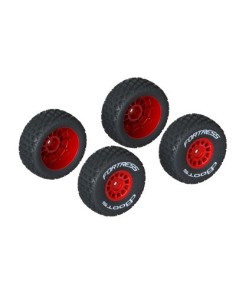 Juego de neumáticos dBoots 'FORTRESS' pegados en color rojo (2 pares)