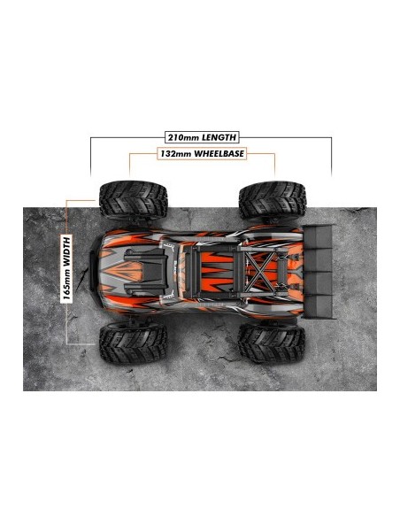 BLACKZON Spryte ST 1-20 4WD Electric Stadium Truck - Orange