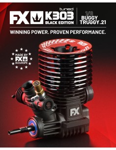 MOTOR FX K303 TUNED-3 PUERTOS DLC, RODAMIENTO CERAMICO, EQUILIBRADO