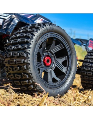 1-6 Brutus F-R 5.7" Monster Truck Tires MTD 24mm Black Ripper (2)