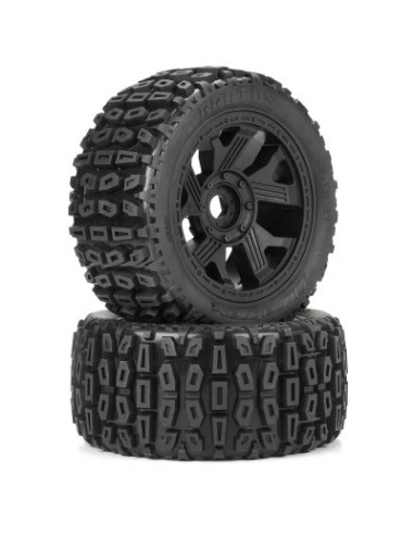 1-6 Brutus F-R 5.7" Monster Truck Tires MTD 24mm Black Ripper (2)
