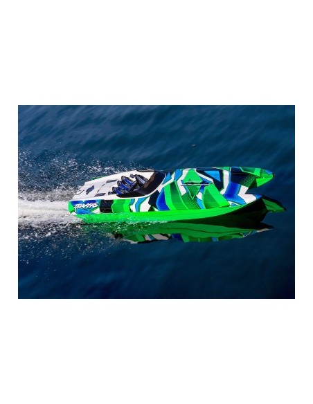 Red-Blue DCB M41 Widebody: Brushless 40" Race Boat with TQi™ Traxxas Link™ Enabled 2.4GHz Radio System & Traxxas Stabil