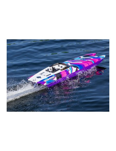 Red-Blue DCB M41 Widebody: Brushless 40" Race Boat with TQi™ Traxxas Link™ Enabled 2.4GHz Radio System & Traxxas Stabil