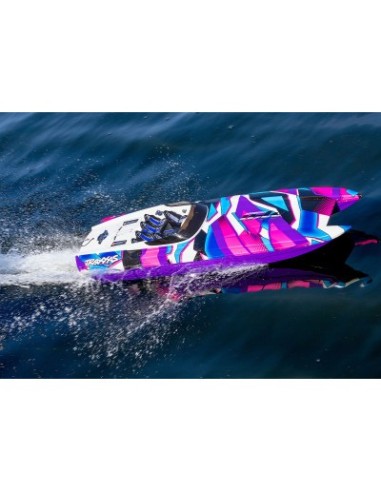 Red-Blue DCB M41 Widebody: Brushless 40" Race Boat with TQi™ Traxxas Link™ Enabled 2.4GHz Radio System & Traxxas Stabil