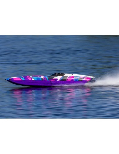 Red-Blue DCB M41 Widebody: Brushless 40" Race Boat with TQi™ Traxxas Link™ Enabled 2.4GHz Radio System & Traxxas Stabil