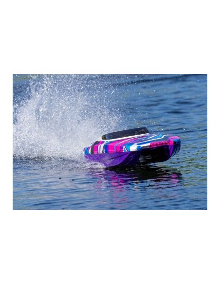 Red-Blue DCB M41 Widebody: Brushless 40" Race Boat with TQi™ Traxxas Link™ Enabled 2.4GHz Radio System & Traxxas Stabil