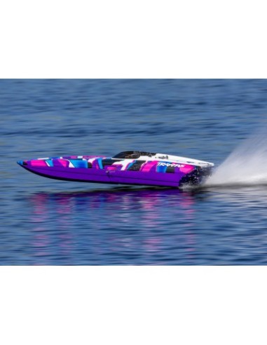 Red-Blue DCB M41 Widebody: Brushless 40" Race Boat with TQi™ Traxxas Link™ Enabled 2.4GHz Radio System & Traxxas Stabil