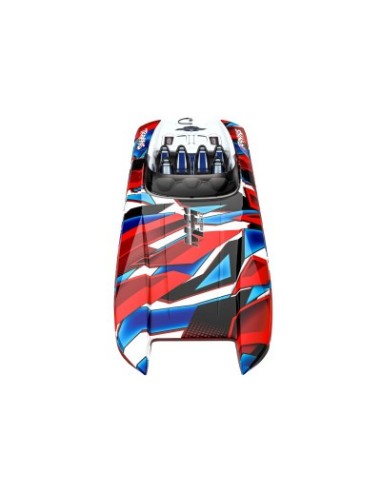 Red-Blue DCB M41 Widebody: Brushless 40" Race Boat with TQi™ Traxxas Link™ Enabled 2.4GHz Radio System & Traxxas Stabil