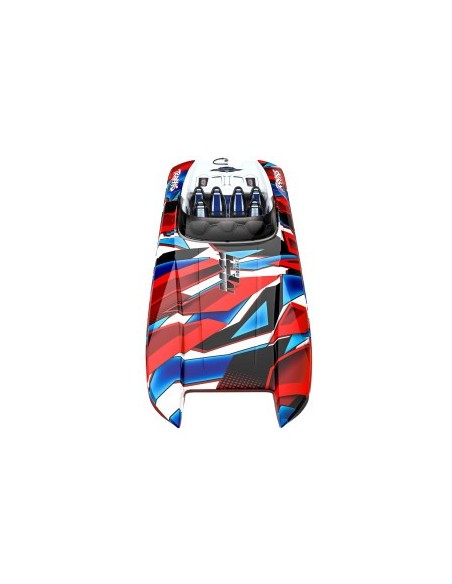 Red-Blue DCB M41 Widebody: Brushless 40" Race Boat with TQi™ Traxxas Link™ Enabled 2.4GHz Radio System & Traxxas Stabil