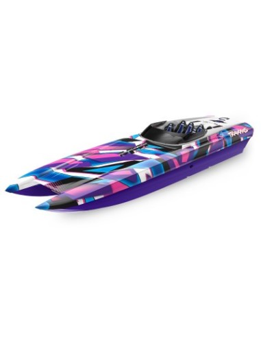 Red-Blue DCB M41 Widebody: Brushless 40" Race Boat with TQi™ Traxxas Link™ Enabled 2.4GHz Radio System & Traxxas Stabil