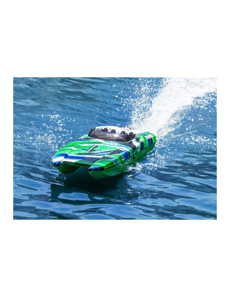copia de GREEN-BLUE DCB M41 Widebody: Brushless 40" Race Boat with TQi™ Traxxas Link™ Enabled 2.4GHz Radio System & Traxxas