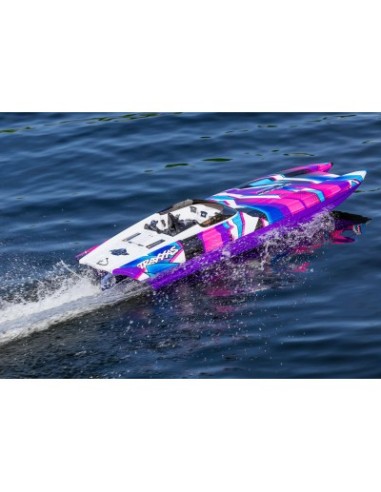 copia de GREEN-BLUE DCB M41 Widebody: Brushless 40" Race Boat with TQi™ Traxxas Link™ Enabled 2.4GHz Radio System & Traxxas