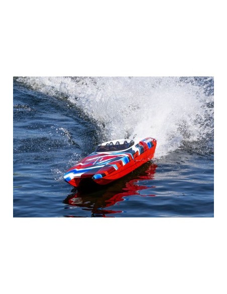 copia de GREEN-BLUE DCB M41 Widebody: Brushless 40" Race Boat with TQi™ Traxxas Link™ Enabled 2.4GHz Radio System & Traxxas