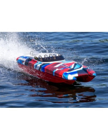 copia de GREEN-BLUE DCB M41 Widebody: Brushless 40" Race Boat with TQi™ Traxxas Link™ Enabled 2.4GHz Radio System & Traxxas