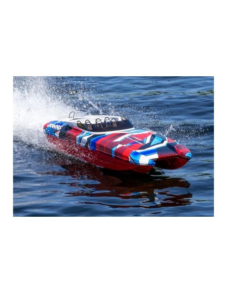 copia de GREEN-BLUE DCB M41 Widebody: Brushless 40" Race Boat with TQi™ Traxxas Link™ Enabled 2.4GHz Radio System & Traxxas