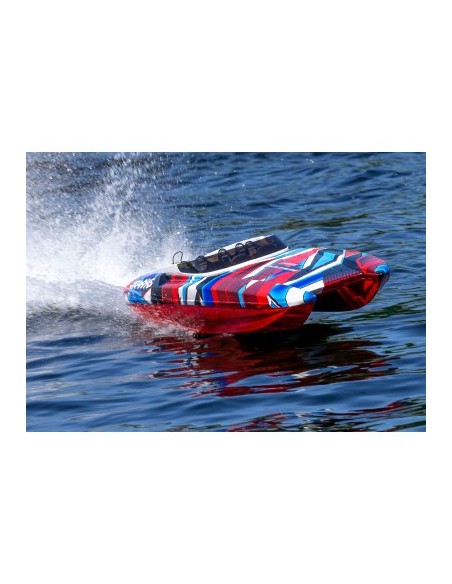 copia de GREEN-BLUE DCB M41 Widebody: Brushless 40" Race Boat with TQi™ Traxxas Link™ Enabled 2.4GHz Radio System & Traxxas