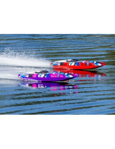 copia de GREEN-BLUE DCB M41 Widebody: Brushless 40" Race Boat with TQi™ Traxxas Link™ Enabled 2.4GHz Radio System & Traxxas