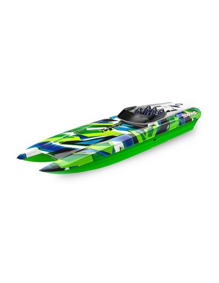 copia de GREEN-BLUE DCB M41 Widebody: Brushless 40" Race Boat with TQi™ Traxxas Link™ Enabled 2.4GHz Radio System & Traxxas