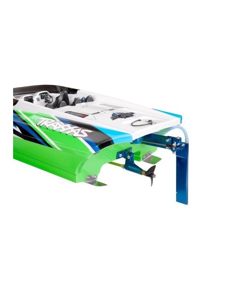 copia de GREEN-BLUE DCB M41 Widebody: Brushless 40" Race Boat with TQi™ Traxxas Link™ Enabled 2.4GHz Radio System & Traxxas