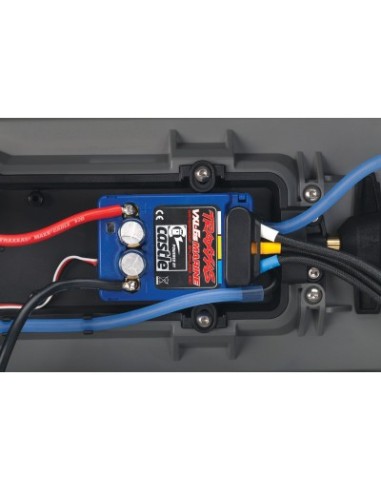 copia de GREEN-BLUE DCB M41 Widebody: Brushless 40" Race Boat with TQi™ Traxxas Link™ Enabled 2.4GHz Radio System & Traxxas