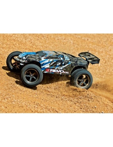 Blue E-Revo® VXL: 1-16-Scale 4WD Brushless Monster Truck with TQi™ Traxxas Link™ Enabled 2.4GHz Radio System & Traxxas S