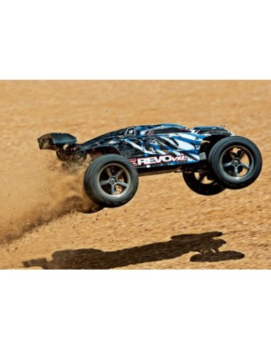 Blue E-Revo® VXL: 1-16-Scale 4WD Brushless Monster Truck with TQi™ Traxxas Link™ Enabled 2.4GHz Radio System & Traxxas S