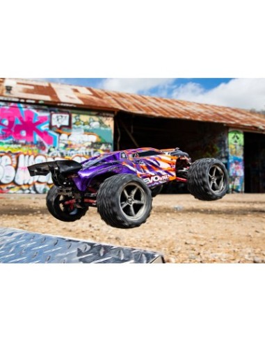 Blue E-Revo® VXL: 1-16-Scale 4WD Brushless Monster Truck with TQi™ Traxxas Link™ Enabled 2.4GHz Radio System & Traxxas S