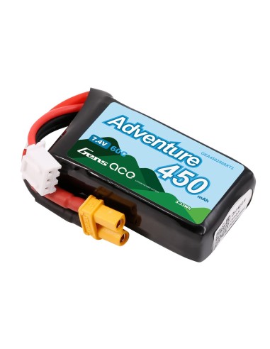 Gens ace Adventure 450mAh 2S1P 7.4V 60C Lipo Batería XT30