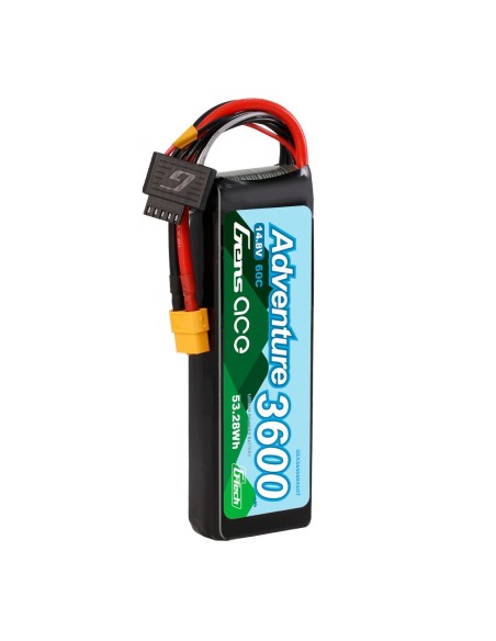 Gens ace G-Tech 3600mAh 4S1P 14.8V 60C Adventure RC coche Lipo Batería