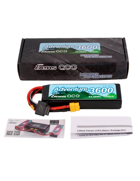 Gens ace G-Tech 3600mAh 4S1P 14.8V 60C Adventure RC coche Lipo Batería