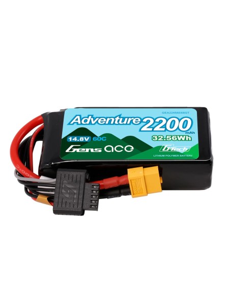 Gens ace G-Tech 2200mAh 4S1P 14.8V 60C Adventure RC coche Lipo Batería
