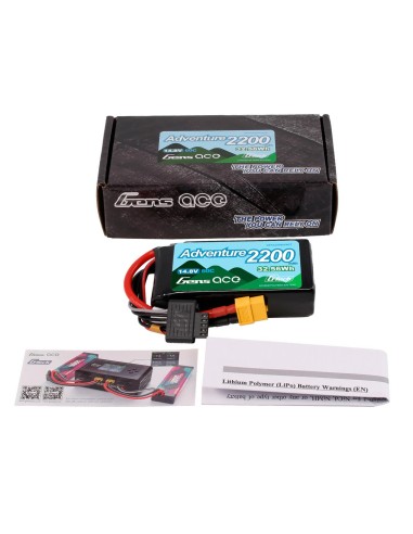Gens ace G-Tech 2200mAh 4S1P 14.8V 60C Adventure RC coche Lipo Batería
