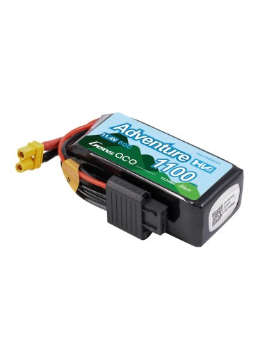 Gens ace Adventure G-Tech 1100mAh 3S1P 11.4V 60C Batería de alto voltaje Lipo XT30